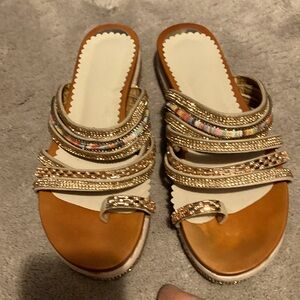 backless platform sandal